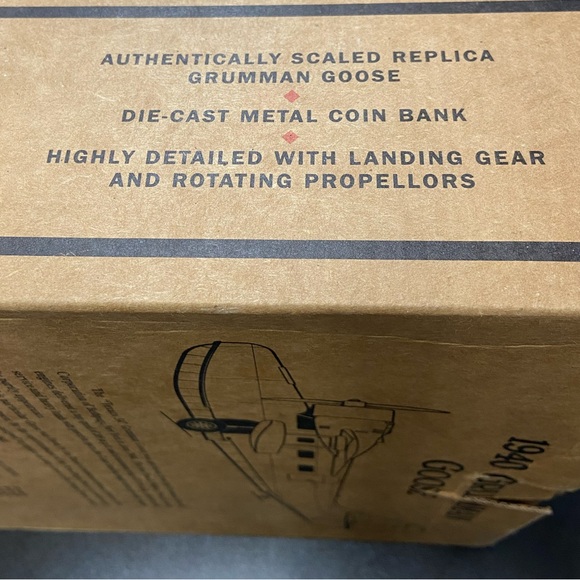 VINTAGE Wings of Texaco 1940 GRUMMAN GOOSE 4th Series Die Cast Coin Bank PLANE - Picture 15 of 16